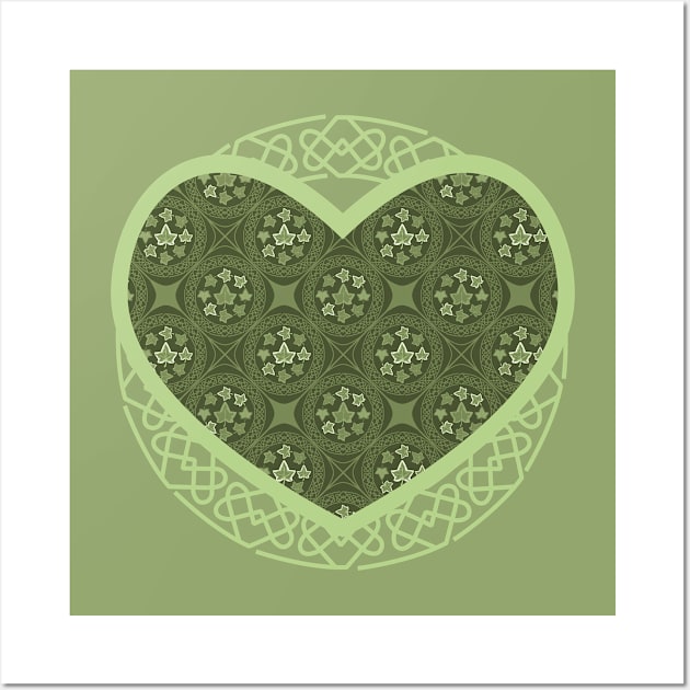 Celtic Ivy Heart Wall Art by deadbeatprince typography